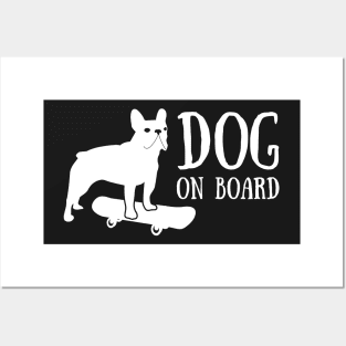 bulldog on board Posters and Art